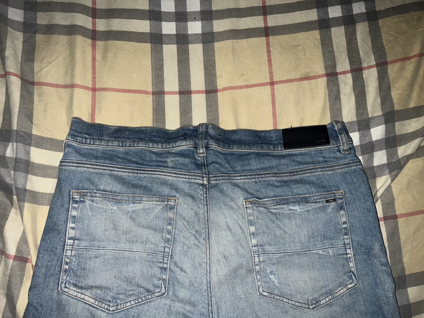 Amiri Orange Bandana Thrasher Jeans Clay Indigo (Size 38) - photo 3