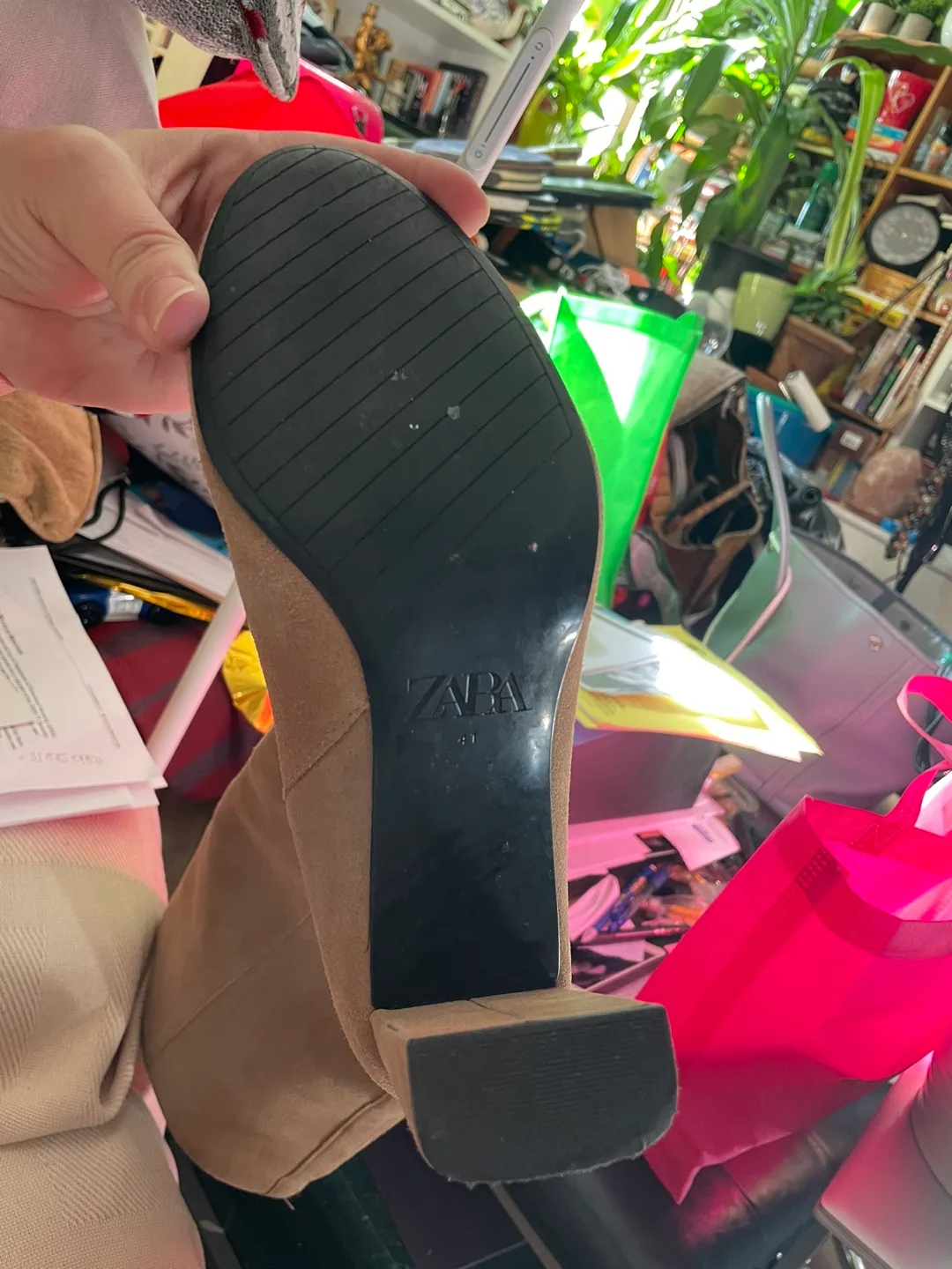 Zara Knee-High Suede Boots image indicator(3)