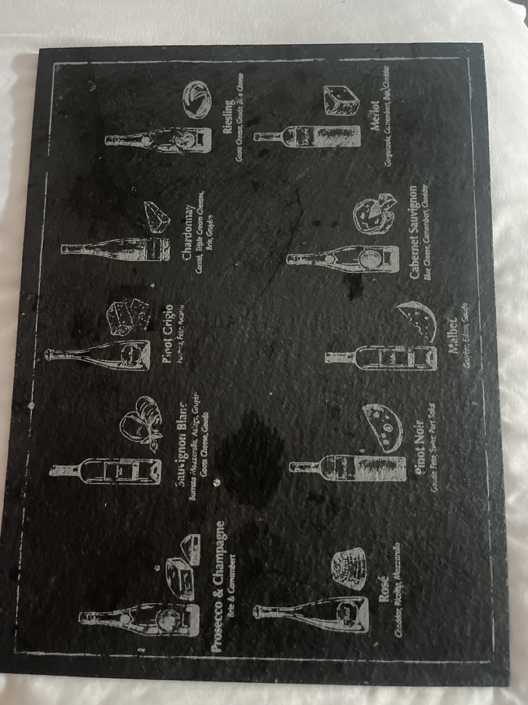 Wine and Cheese Pairing Chart Slate