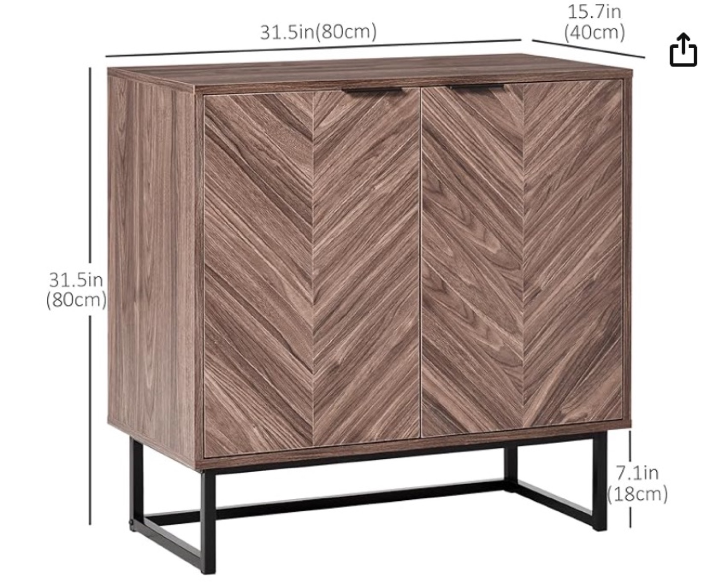 Modern Cabinet with Chevron Design - photo 2