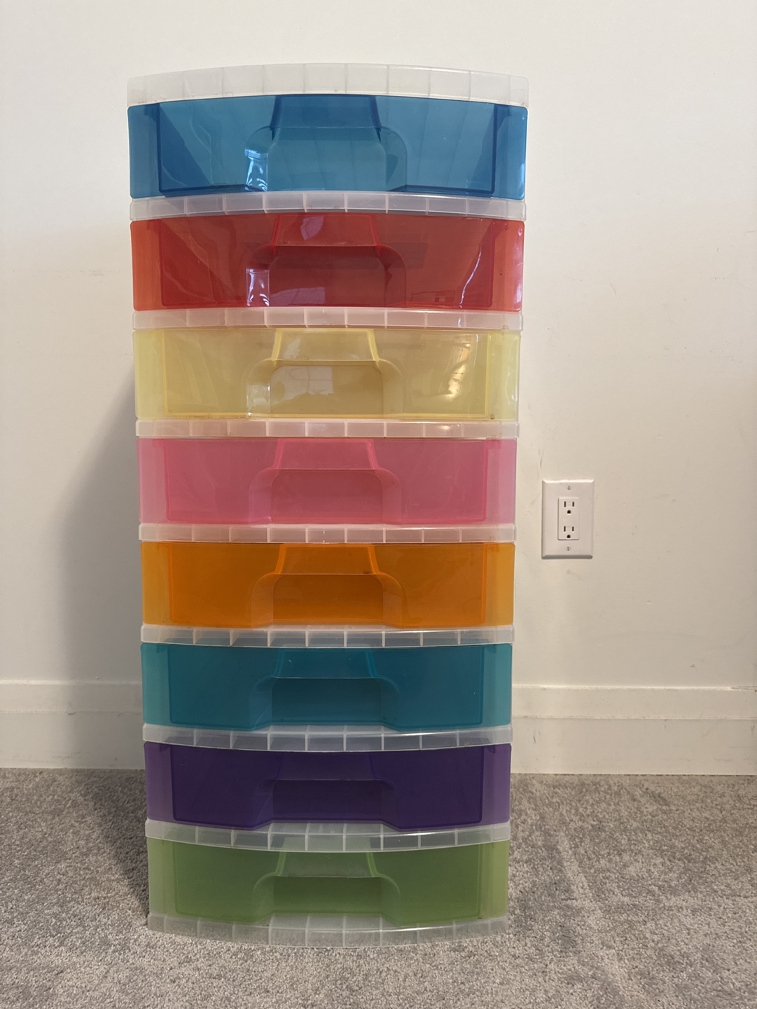 Rainbow Stackable Storage Drawers