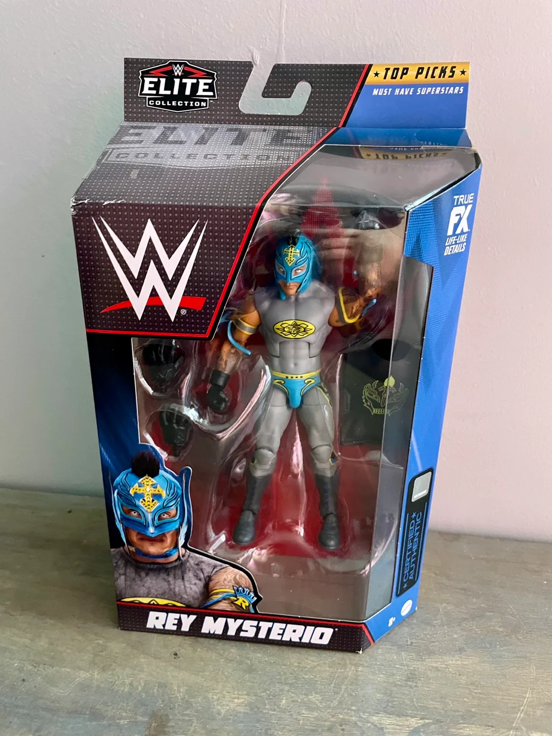WWE Top Picks 6” Rey Mysterio Elite Wrestling Toy Action Figure thumbnail