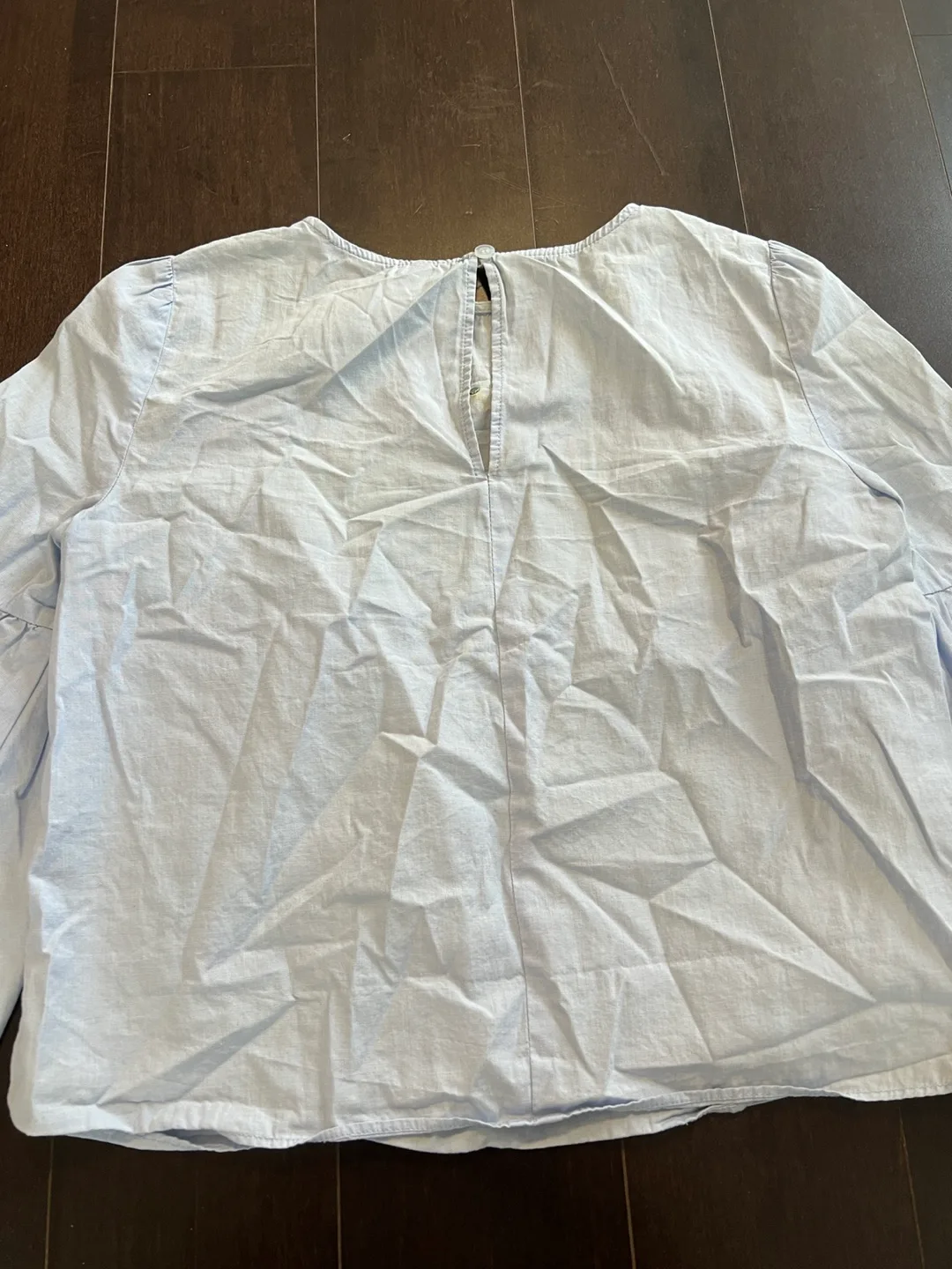 Zara Basic Collection Light Blue Blouse with Pearl Detail image indicator(4)