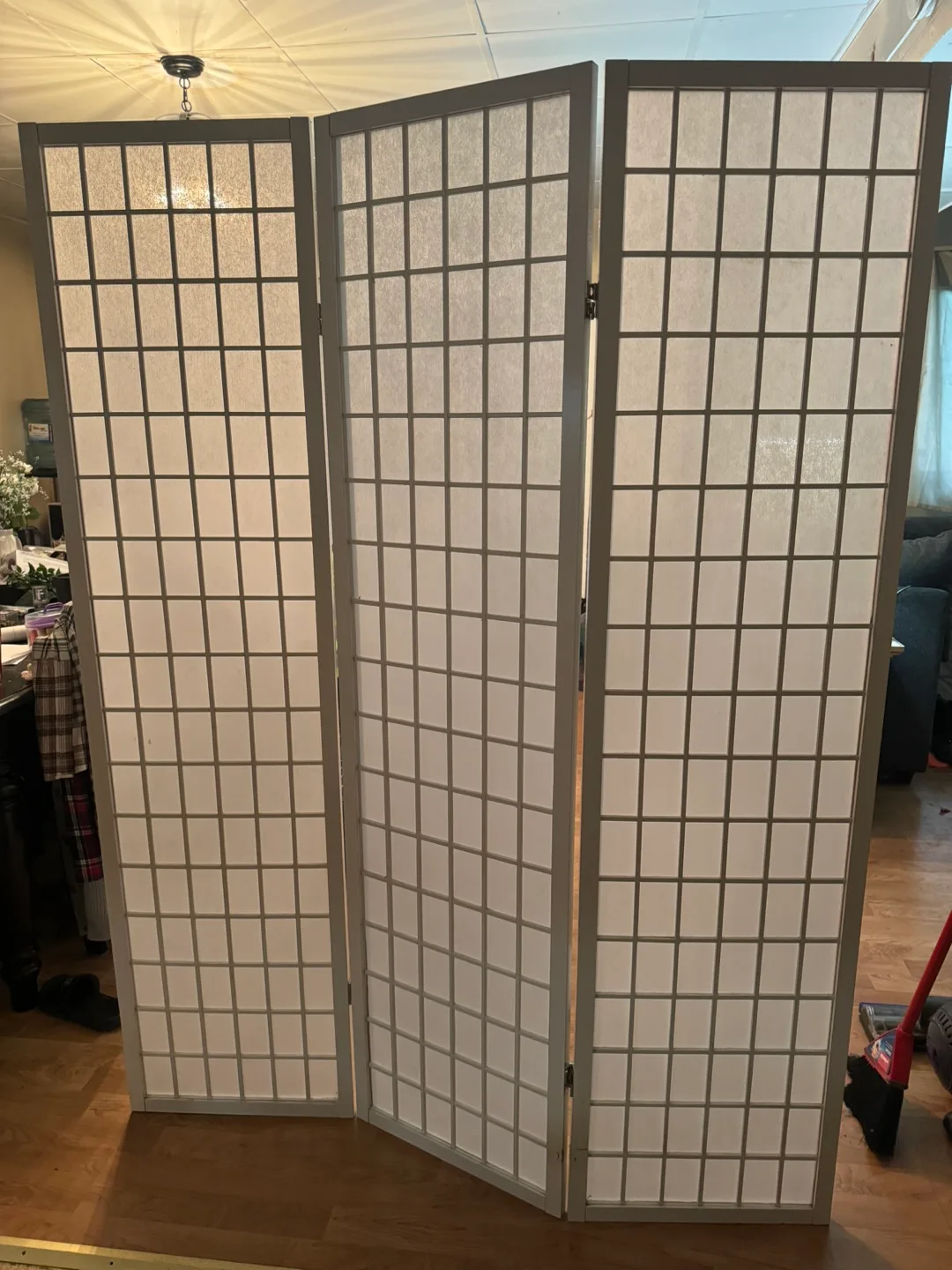 White 3 Panel Room Divider thumbnail