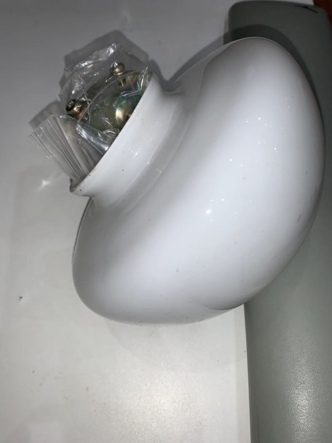 Vintage Flushmount Ceiling Light Fixture Glass with Gold Stripes image indicator(2)