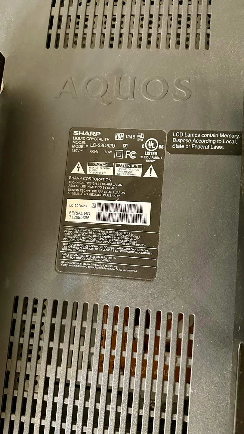 Used SHARP AQUOS TV (LC-32D62U) image indicator(3)