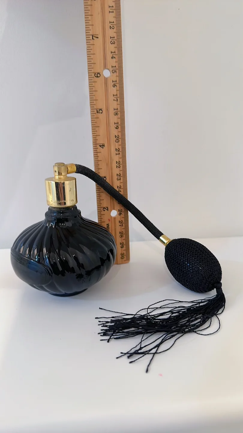 Vintage Black Perfume Atomizer Bottle-Made in France image indicator(8)