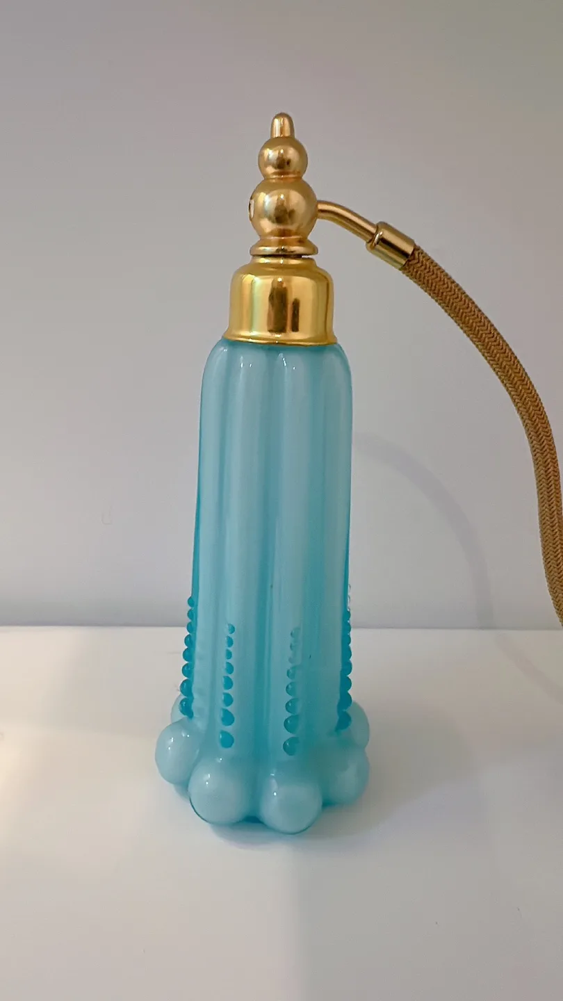Vintage Blue Glass Perfume Atomizer image indicator(5)
