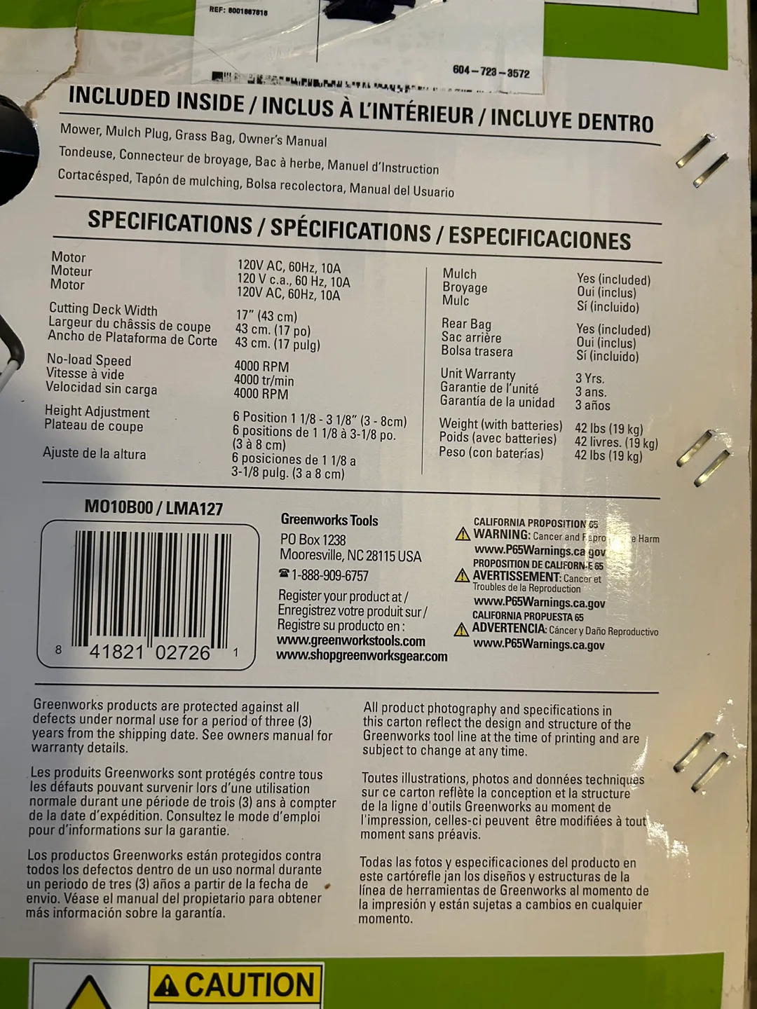 Greenworks 10 Amp Corded 17" Lawn Mower image indicator(3)