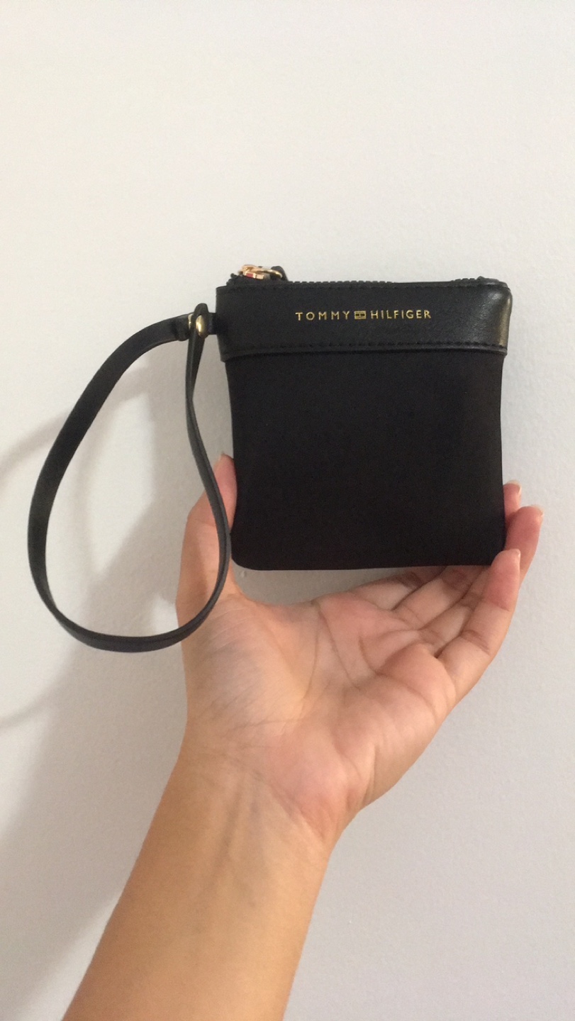 Tommy Hilfiger Mini Black Coin Purse Keychain Bag Charm - photo 2