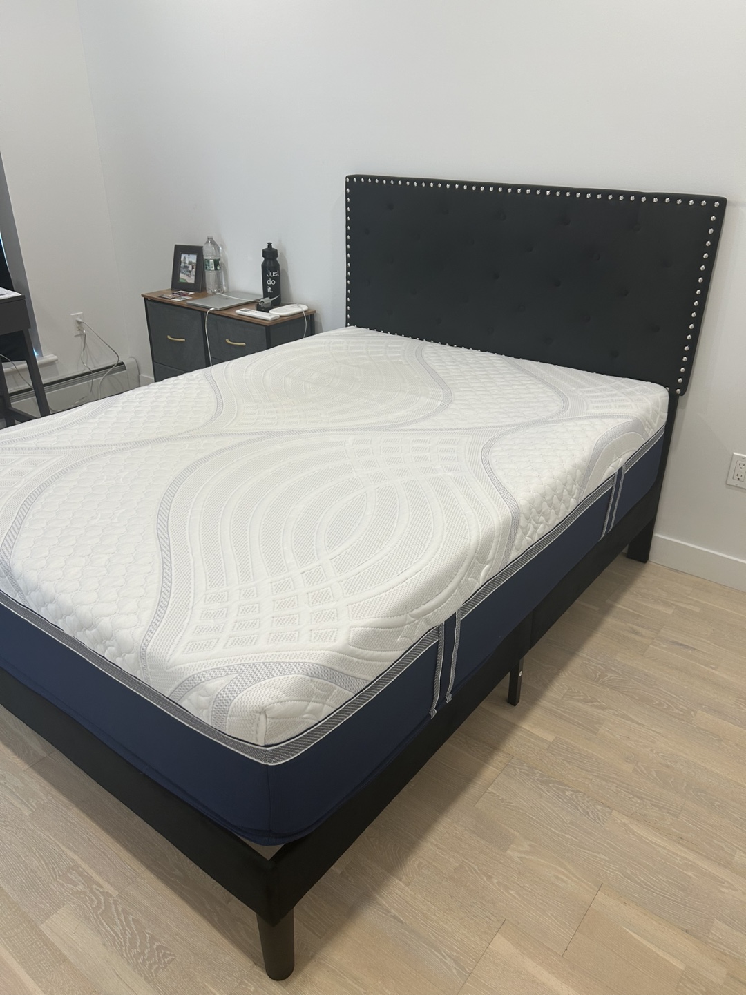 Full Black Velvet Bedframe and Mattress