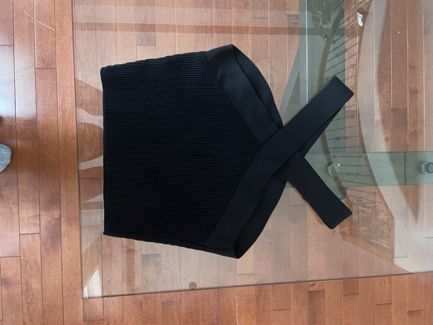 Babaton Black Criss-Cross Knit Top - photo 2