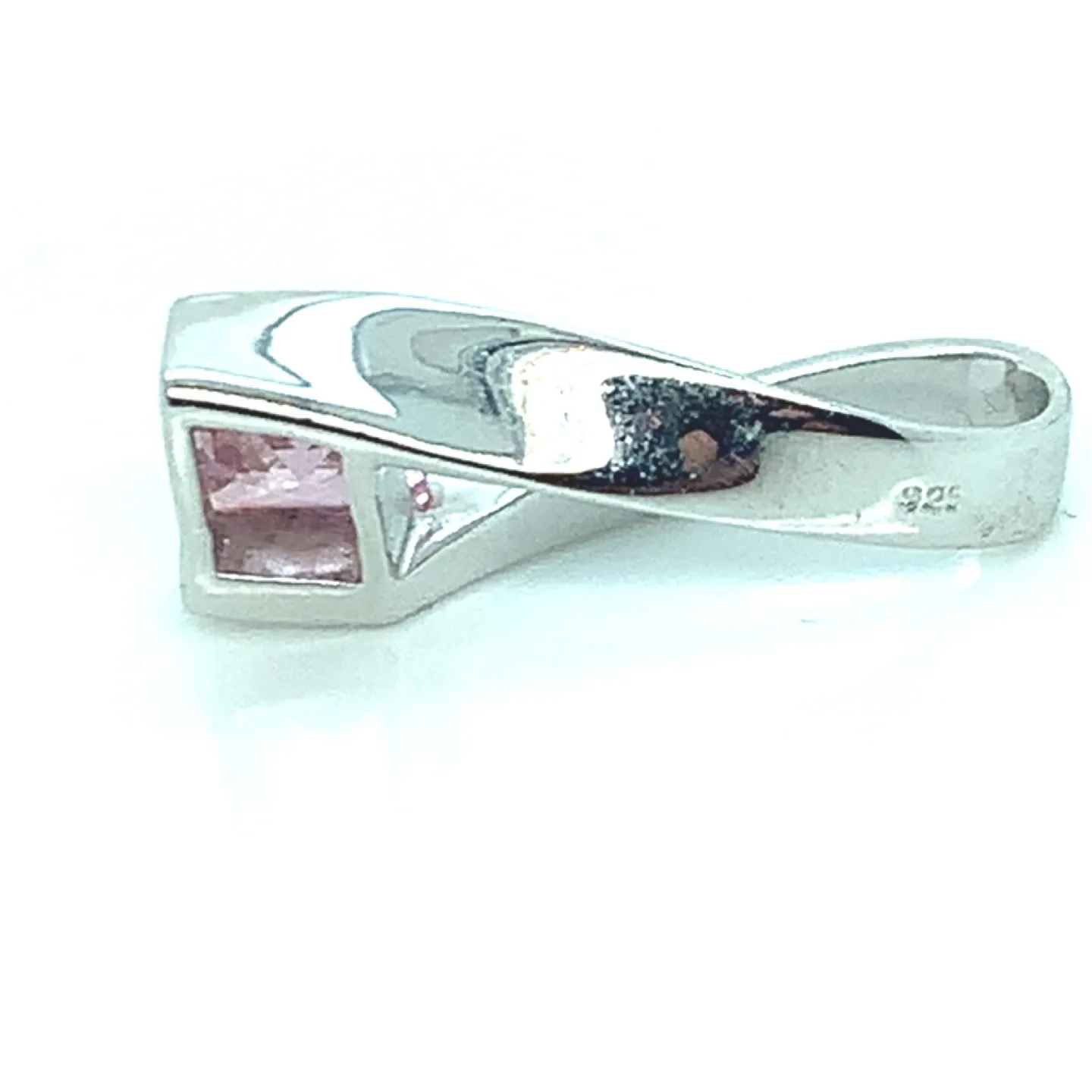 Silver 925 Pendant with pink stone image indicator(6)