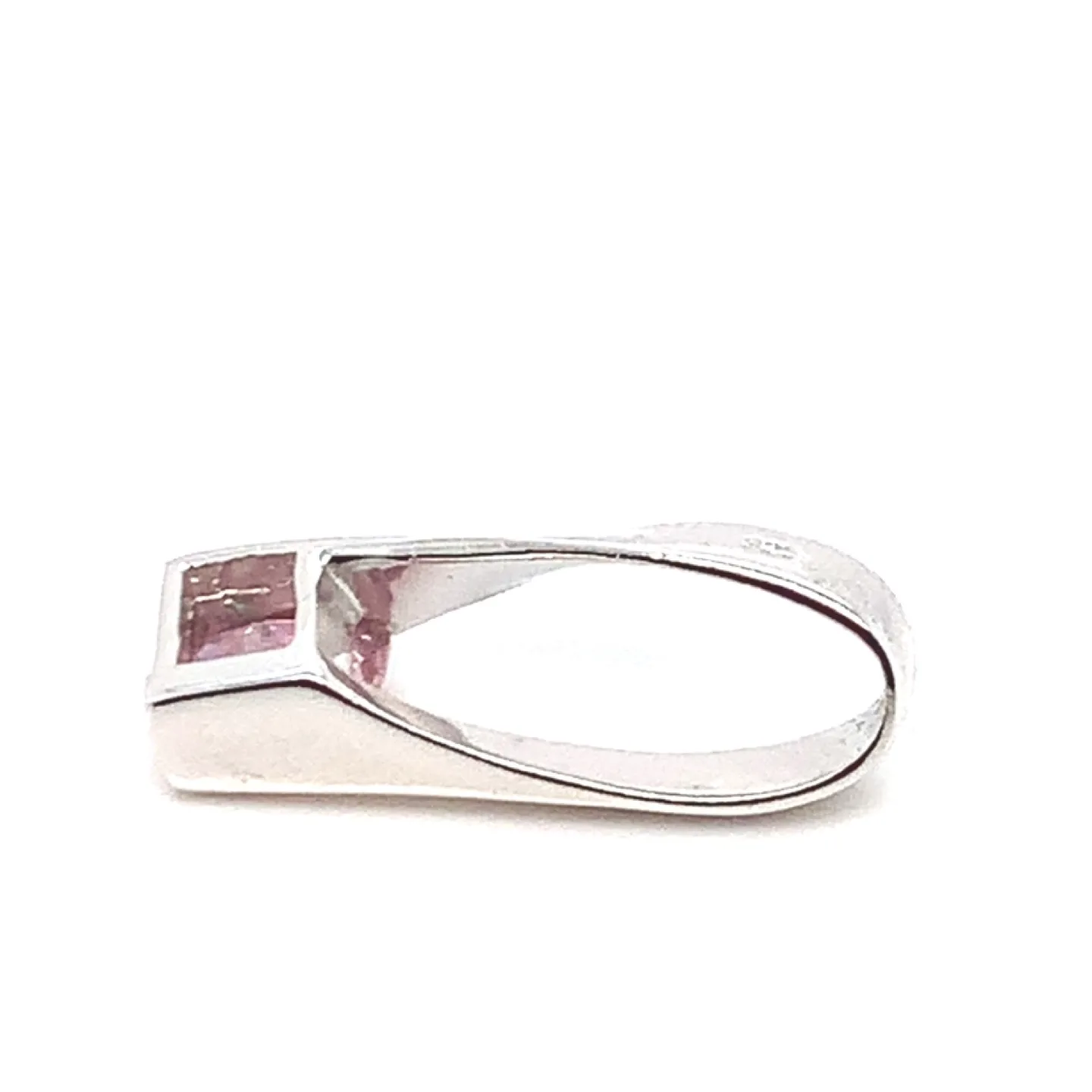 Silver 925 Pendant with pink stone image indicator(9)