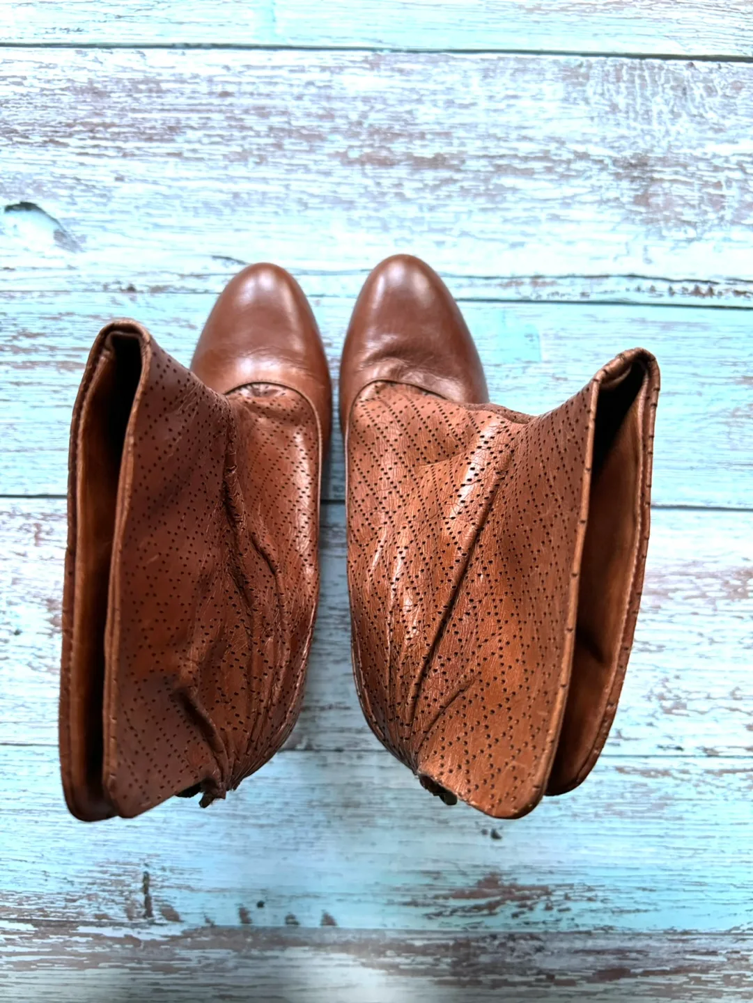 Nine West Brown Leather Boots image indicator(2)