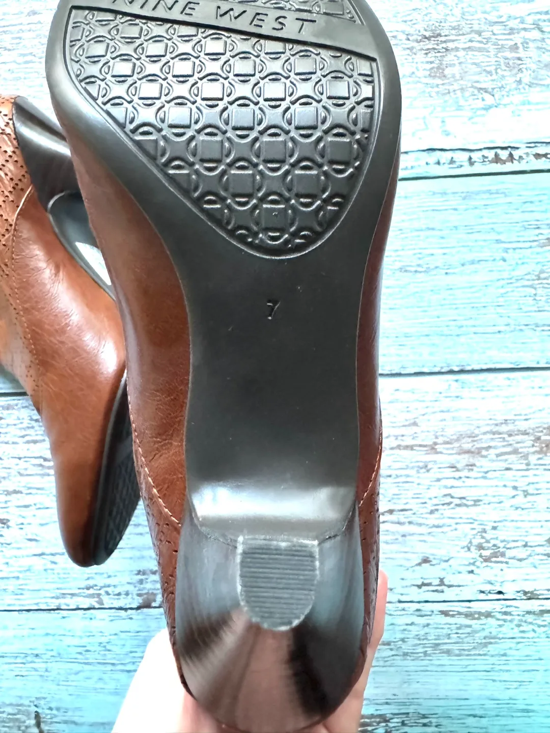 Nine West Brown Leather Boots image indicator(4)