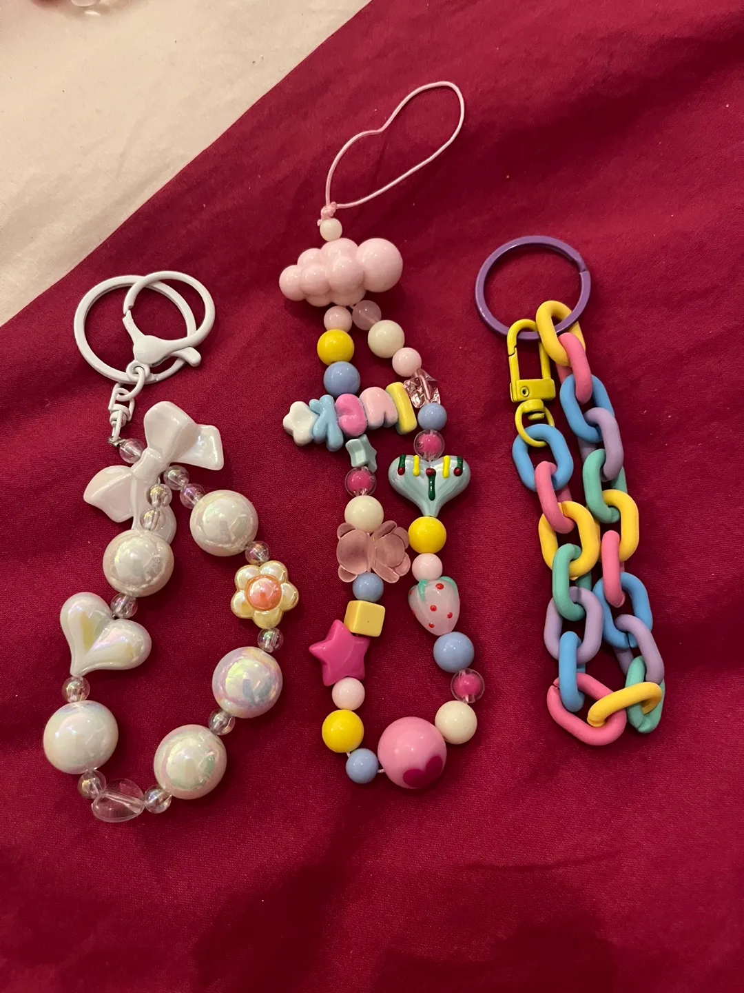 Pink Beaded Keychain image indicator(4)