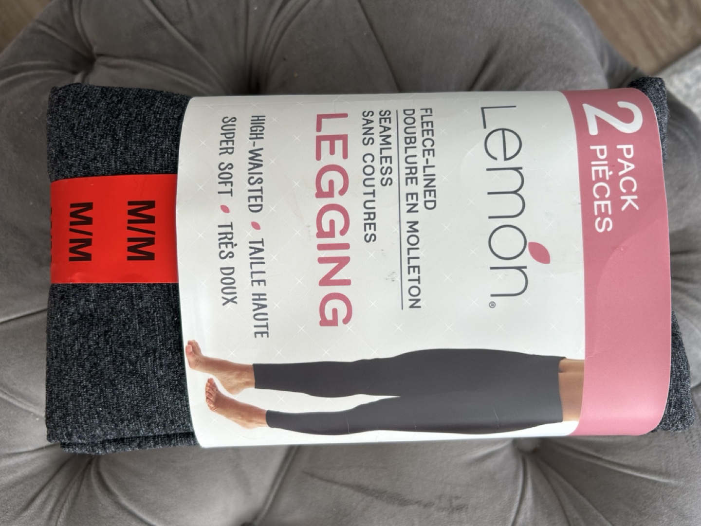 Lemon Fleece-Lined Leggings - Size M/M - photo 3