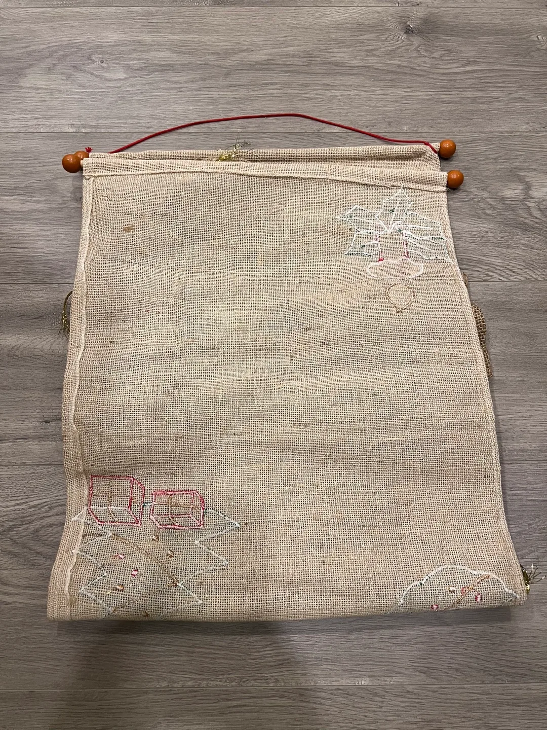 Christmas Advent Calendar Burlap Wall Hanging image indicator(3)