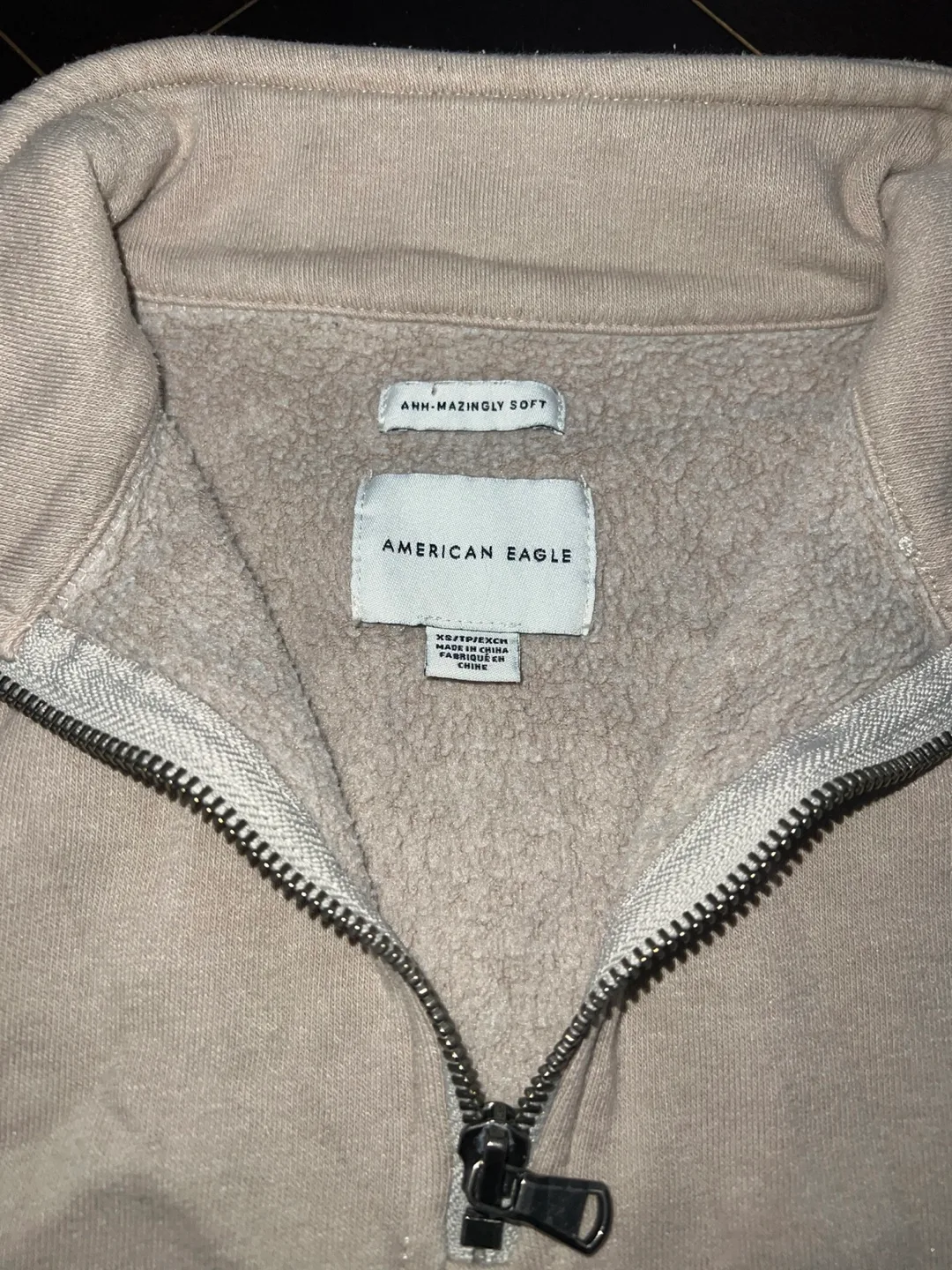 American Eagle 1/4 Zip Crop Top sweatshirt image indicator(2)
