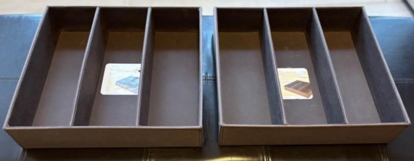 Brown Drawer Organizers $18 each, 2 available Like New image indicator(2)