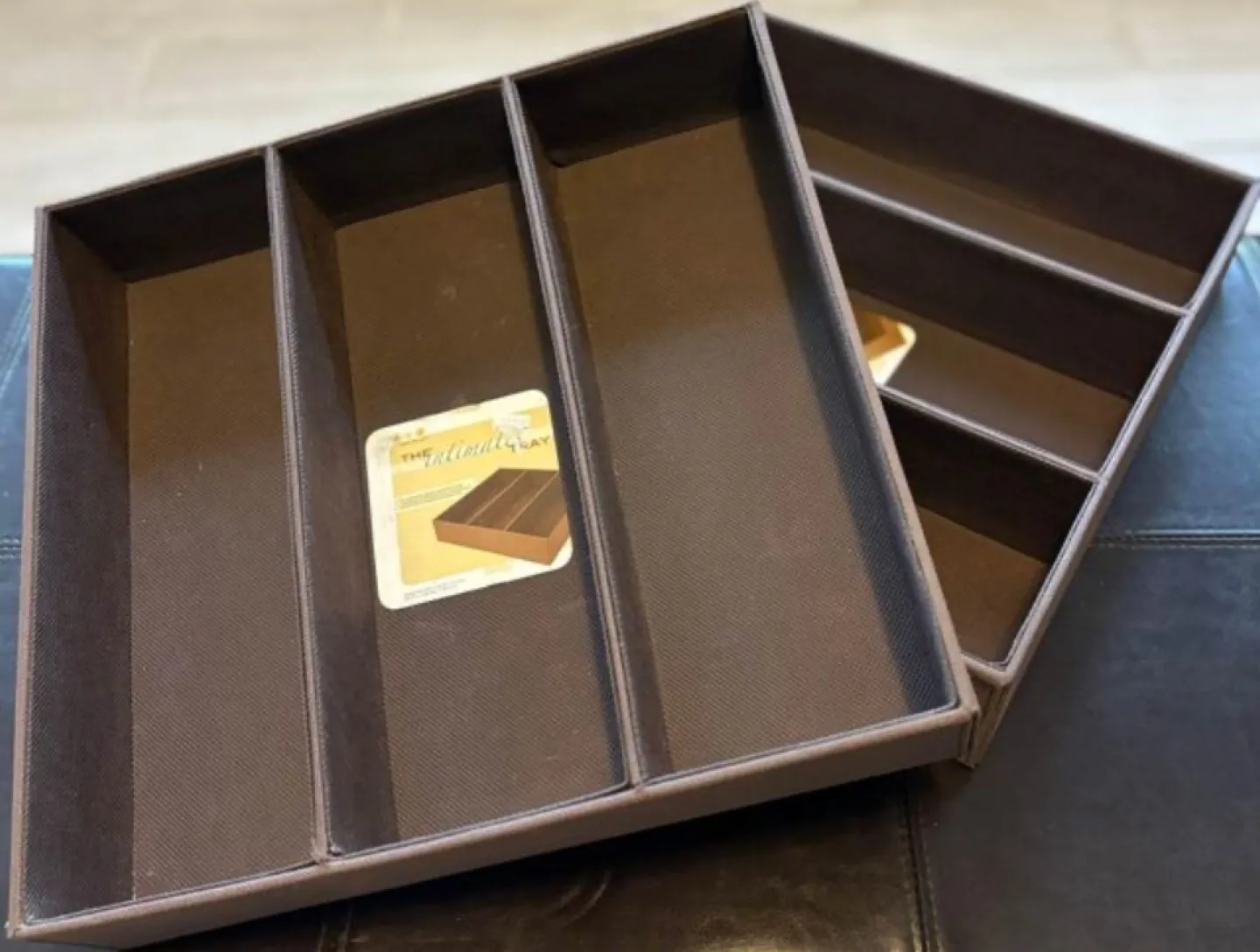 Brown Drawer Organizers $18 each, 2 available Like New image indicator(4)