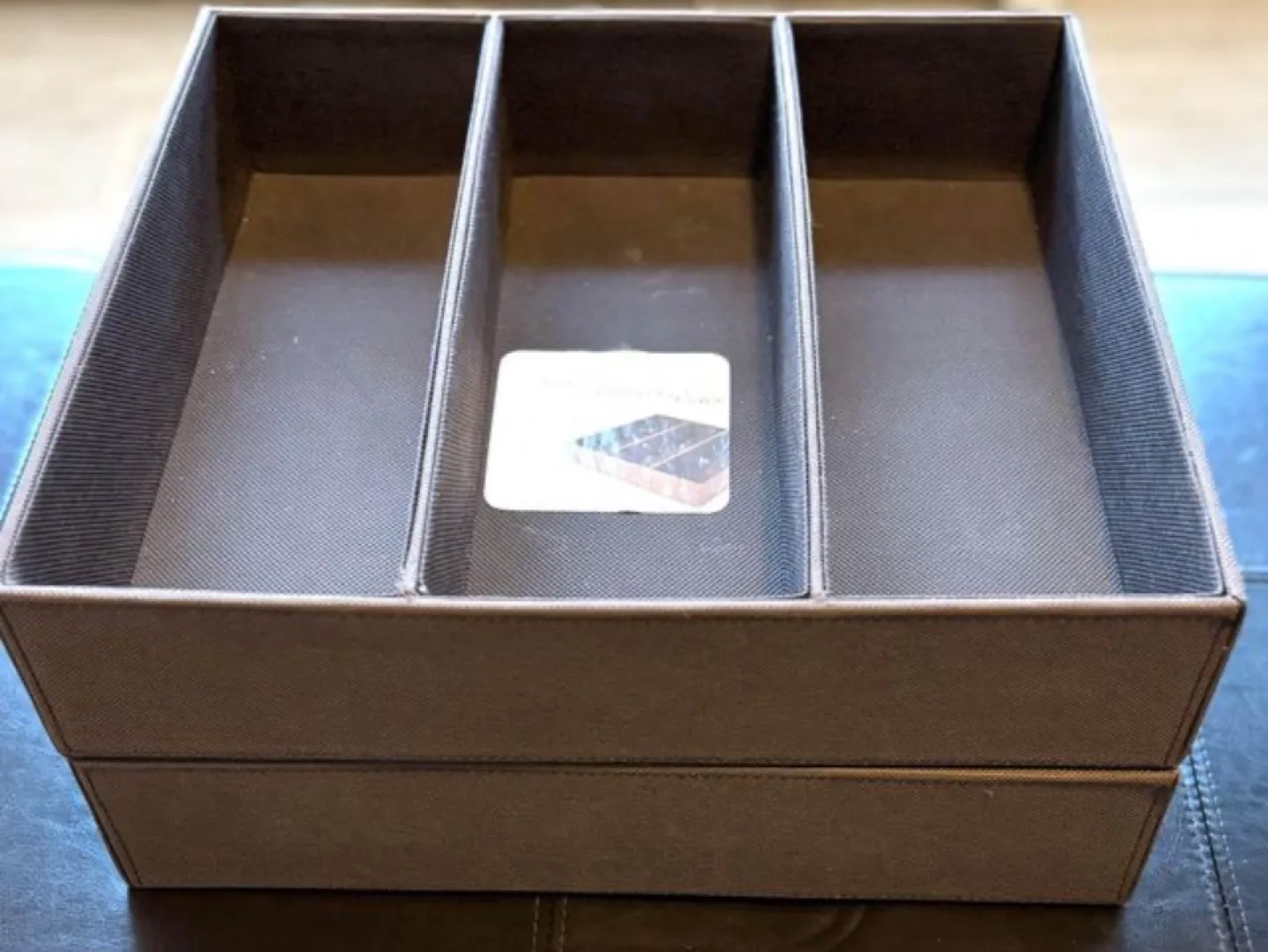 Brown Drawer Organizers $18 each, 2 available Like New image indicator(5)