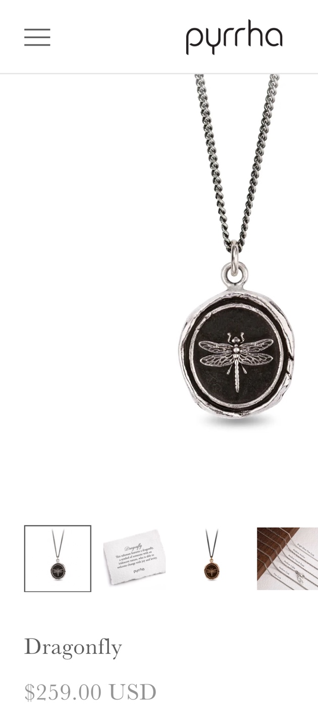 Pyrrha Dragonfly Necklace