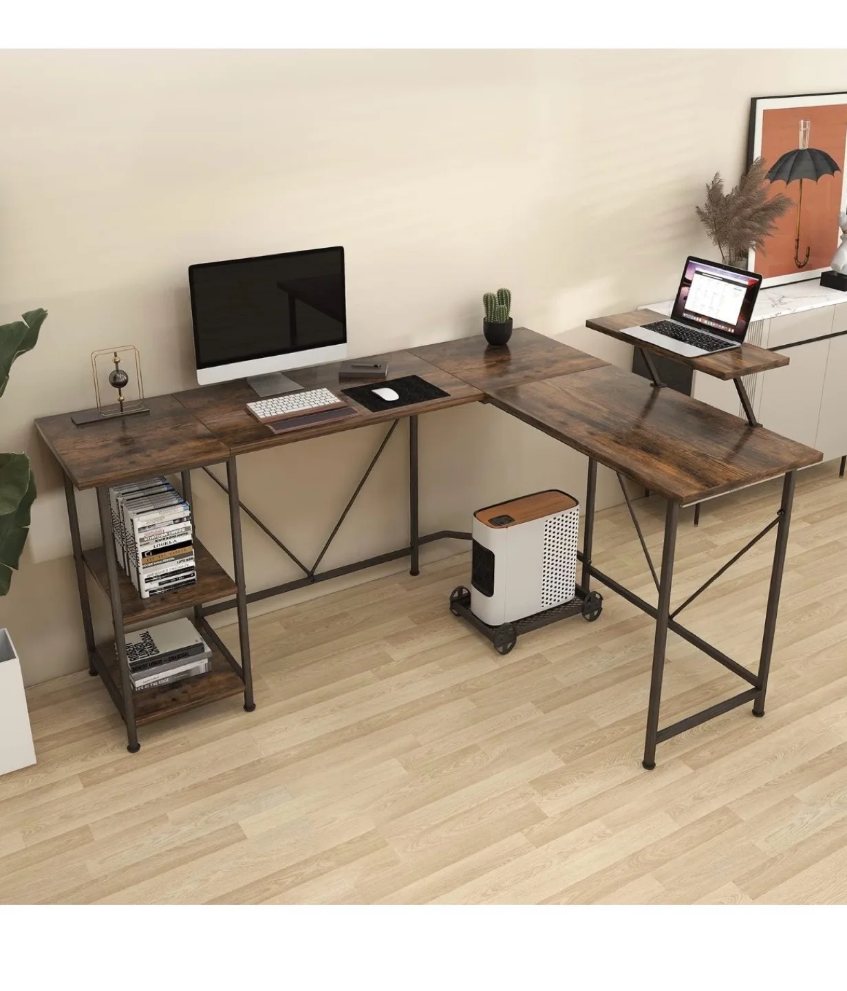Moving out sale -L-Shaped Corner Desk with image indicator(3)