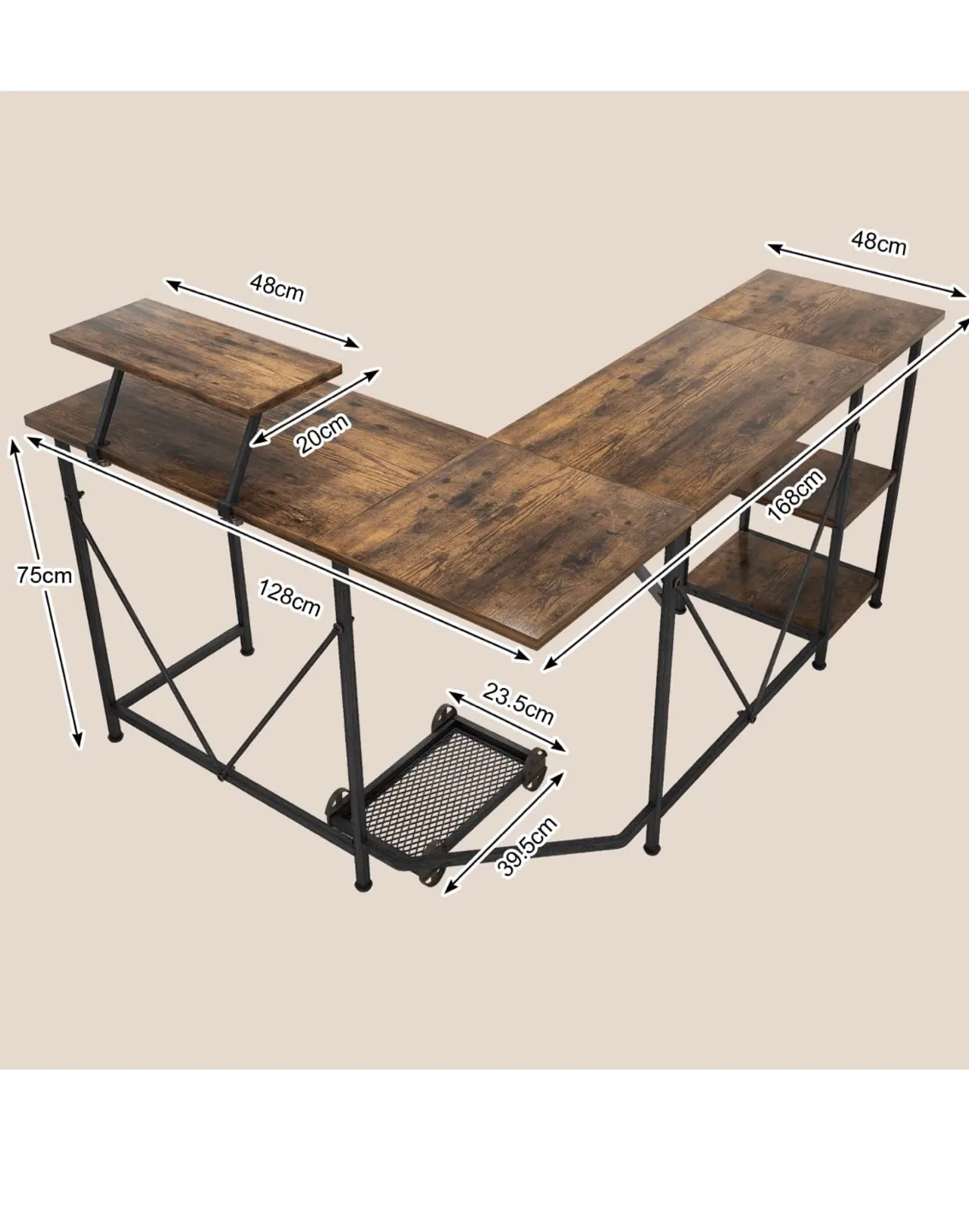 Moving out sale -L-Shaped Corner Desk with image indicator(2)