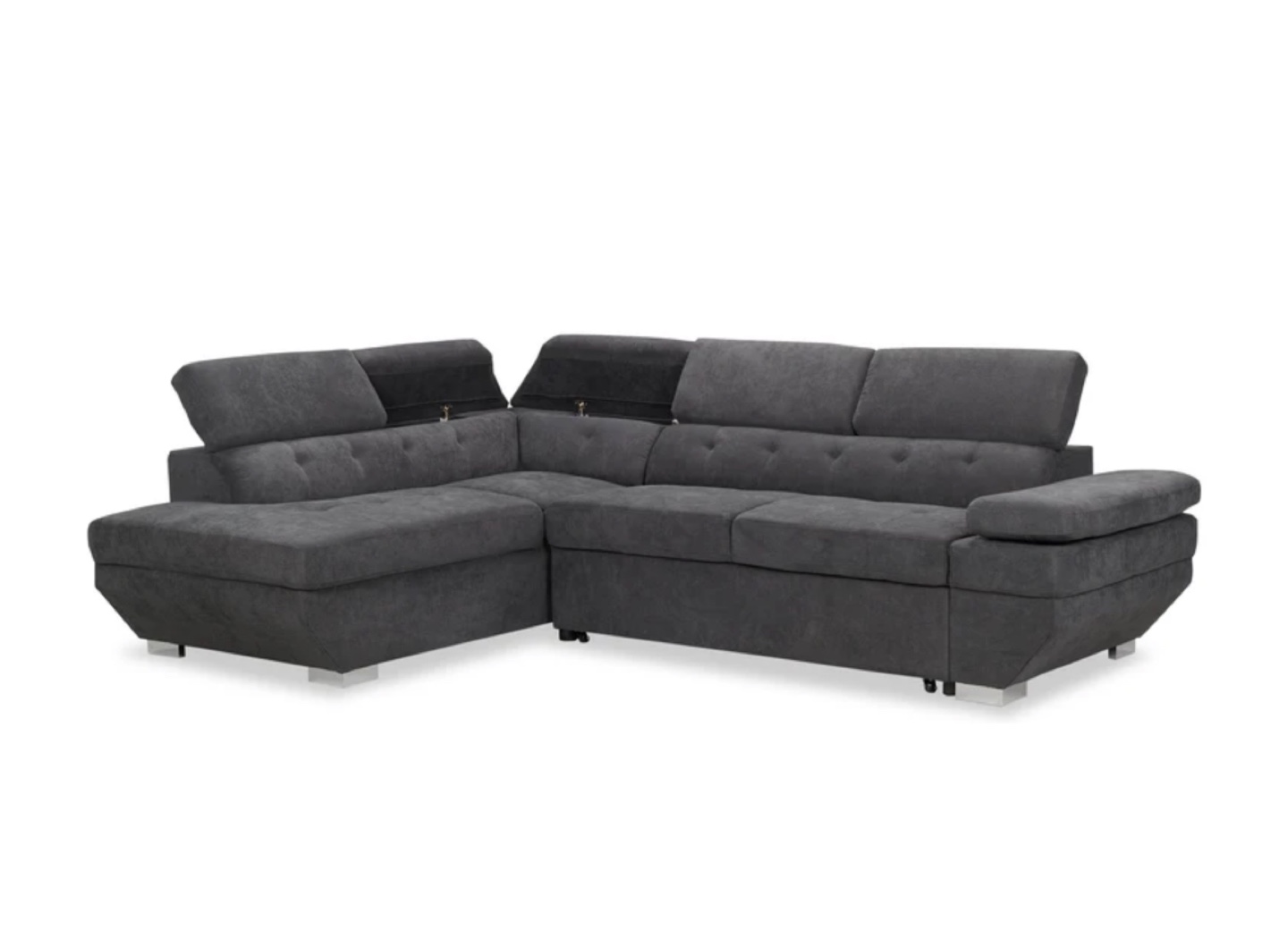 Grey Sectional Sofa with Storage - photo 3