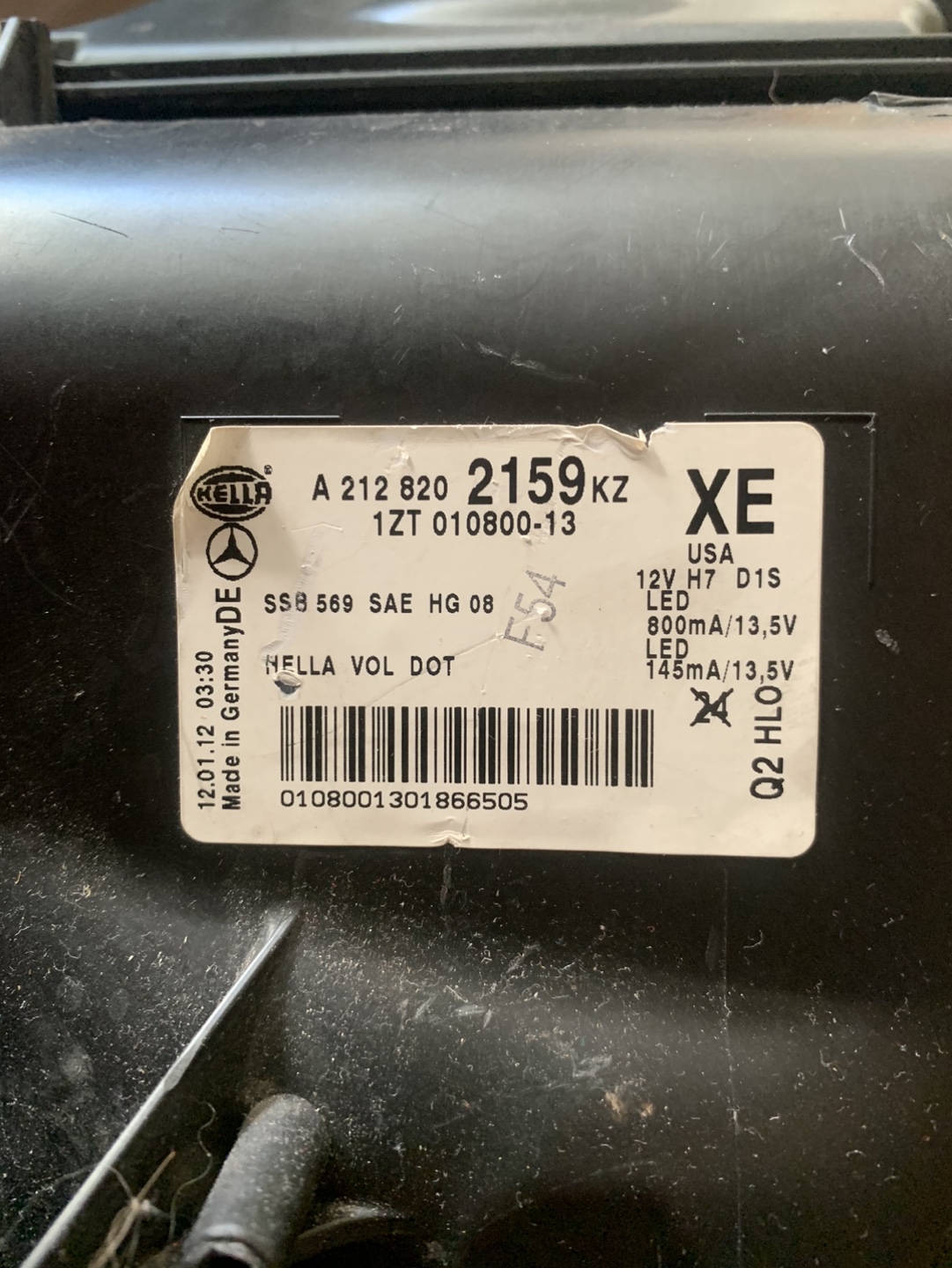 OEM W212 Mercedes Driver’s side Headlights - photo 3