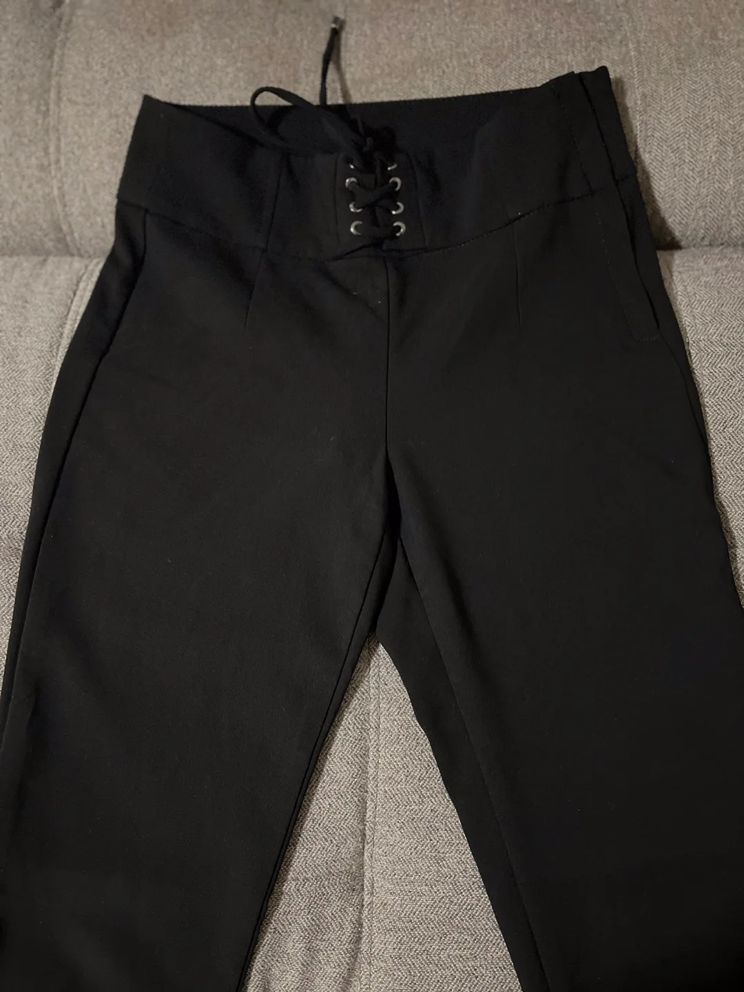 Black Lace-up Pants - Size 2 image indicator(3)