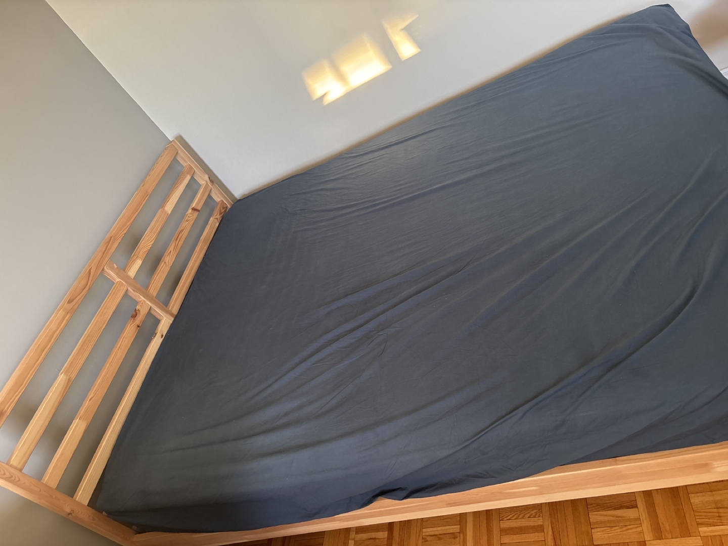 IKEA Queen Size Bed Frame, mattress and mattress cover - photo 2