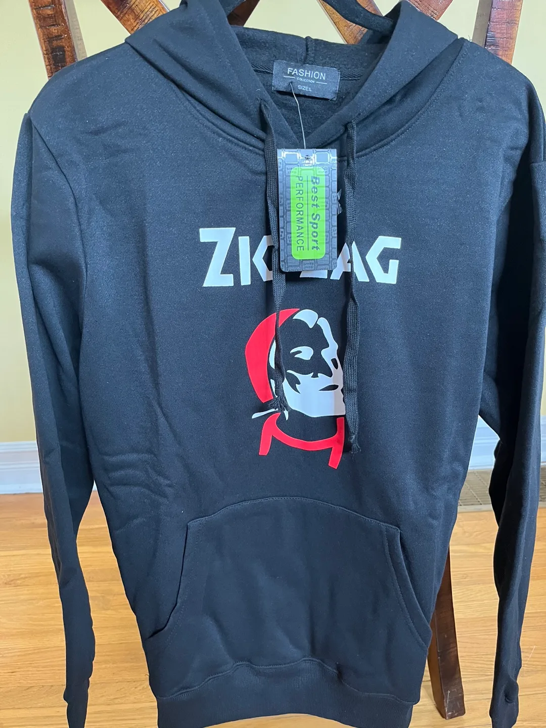 Black Zig-Zag Hoodie image indicator(3)