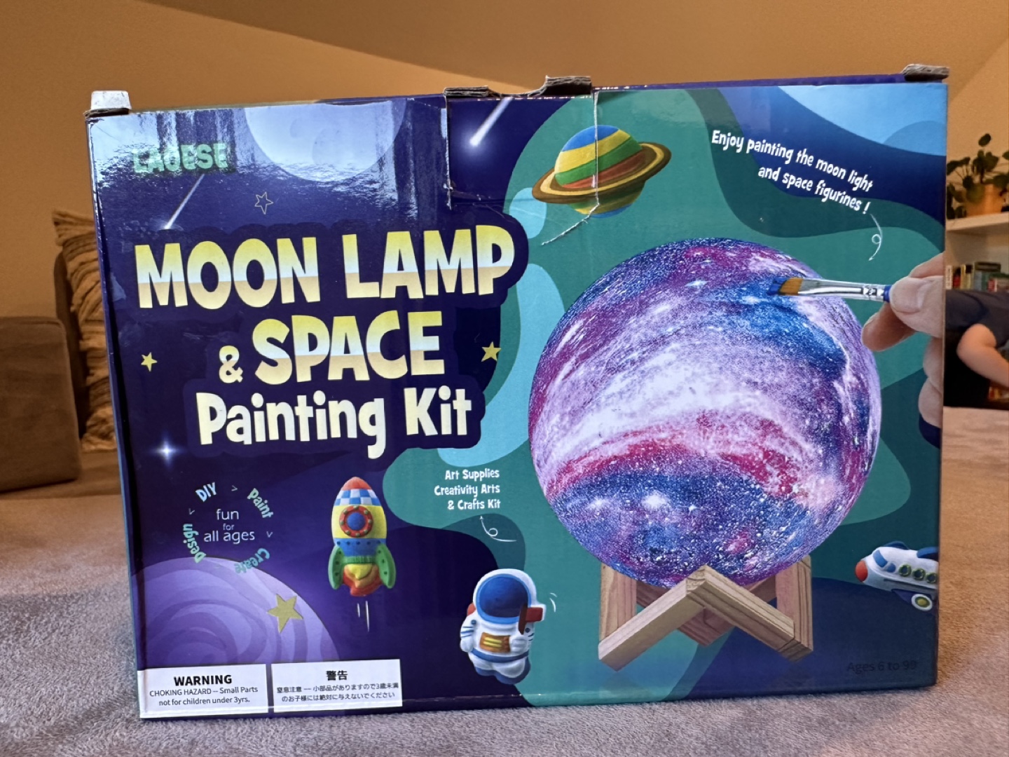 Moon Lamp and Space Painting Kit - DIY Night Light