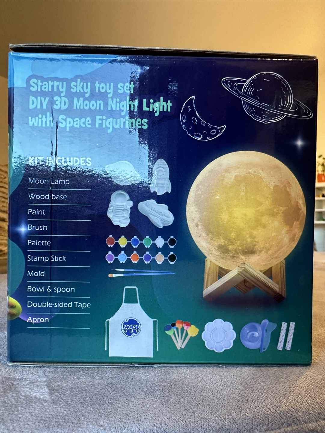 Moon Lamp and Space Painting Kit - DIY Night Light - photo 2