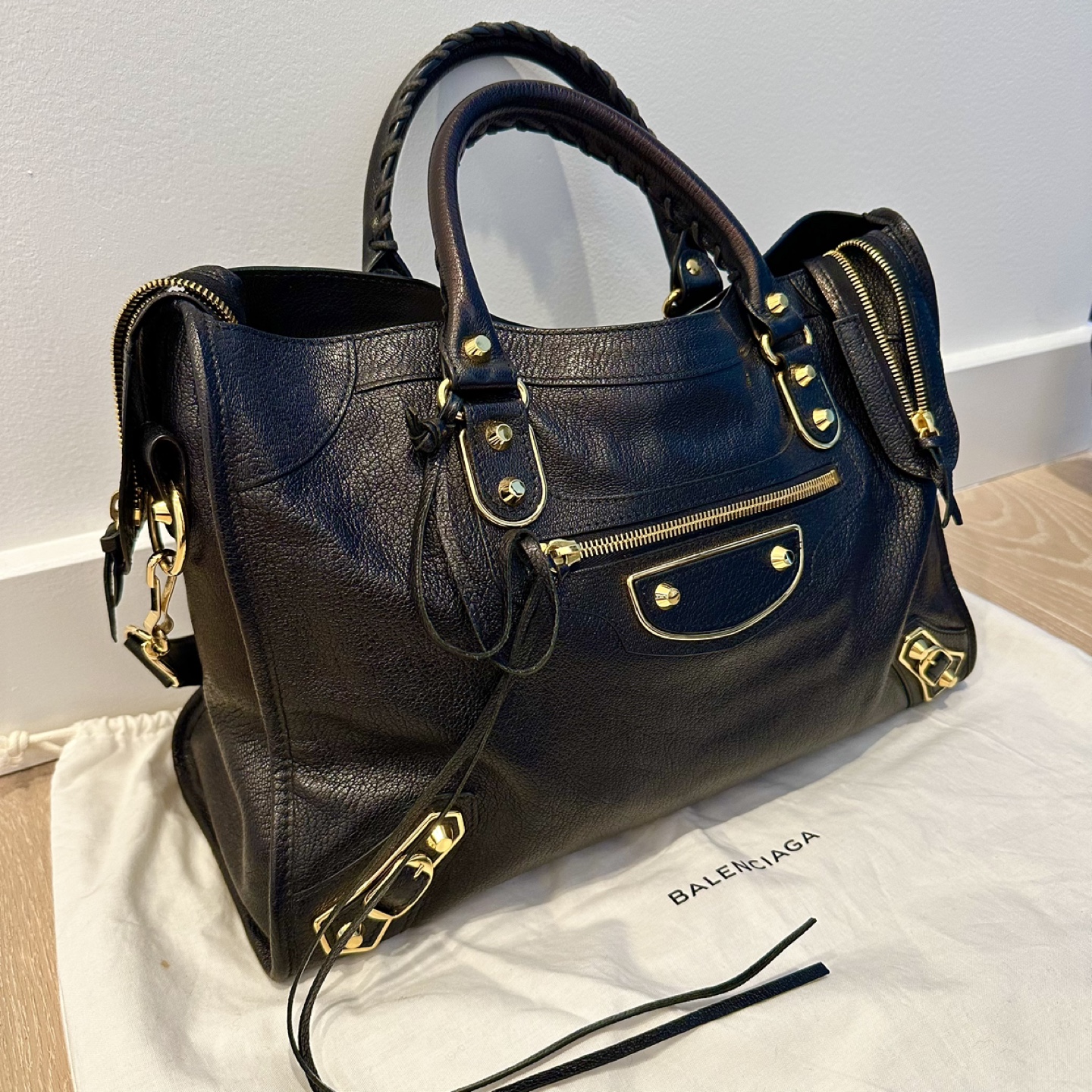 Authentic Balenciaga Metallic City Bag - photo 2