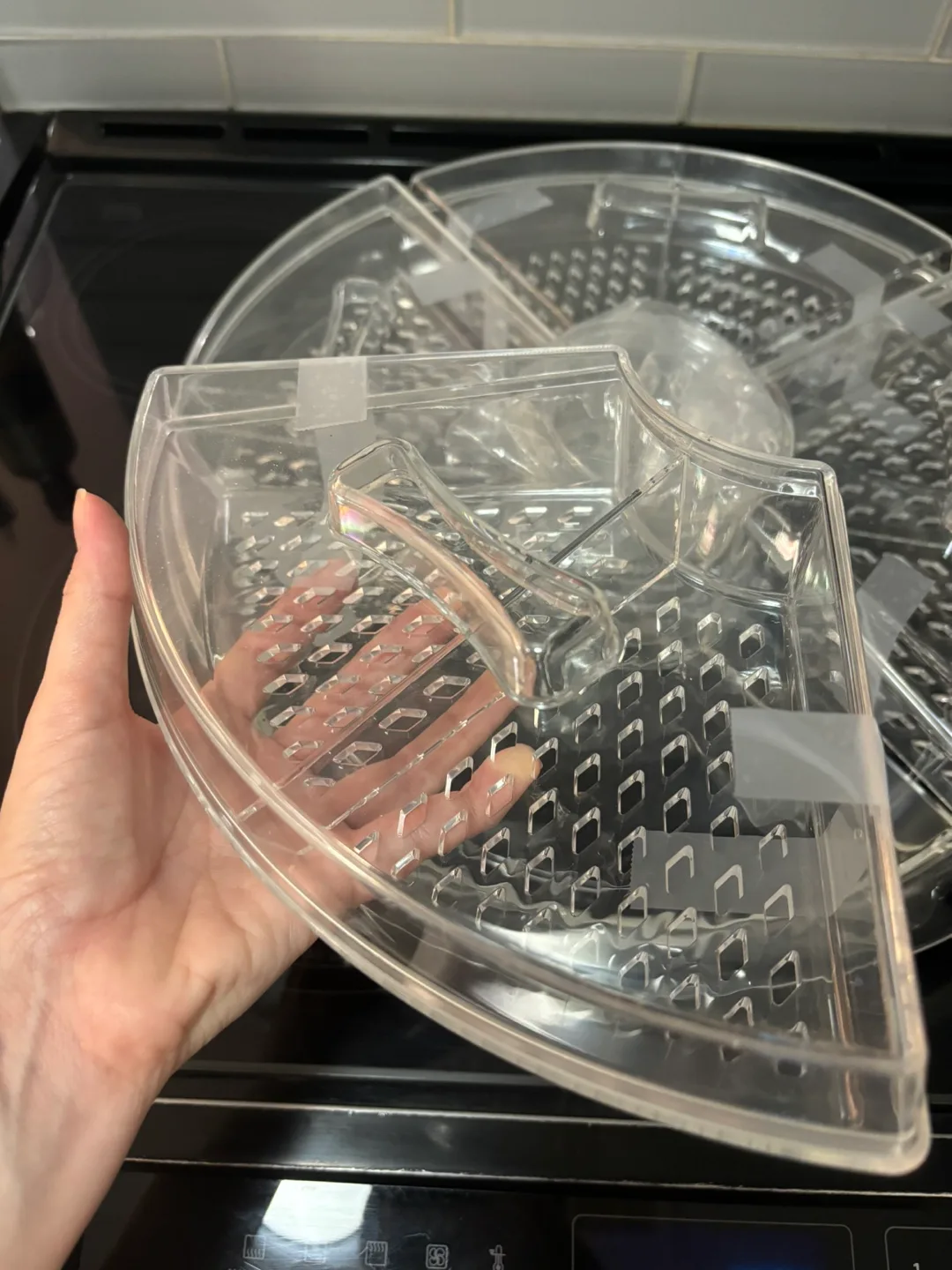 NEW Round Clear Lazy Susan Serving Tray, Large image indicator(3)