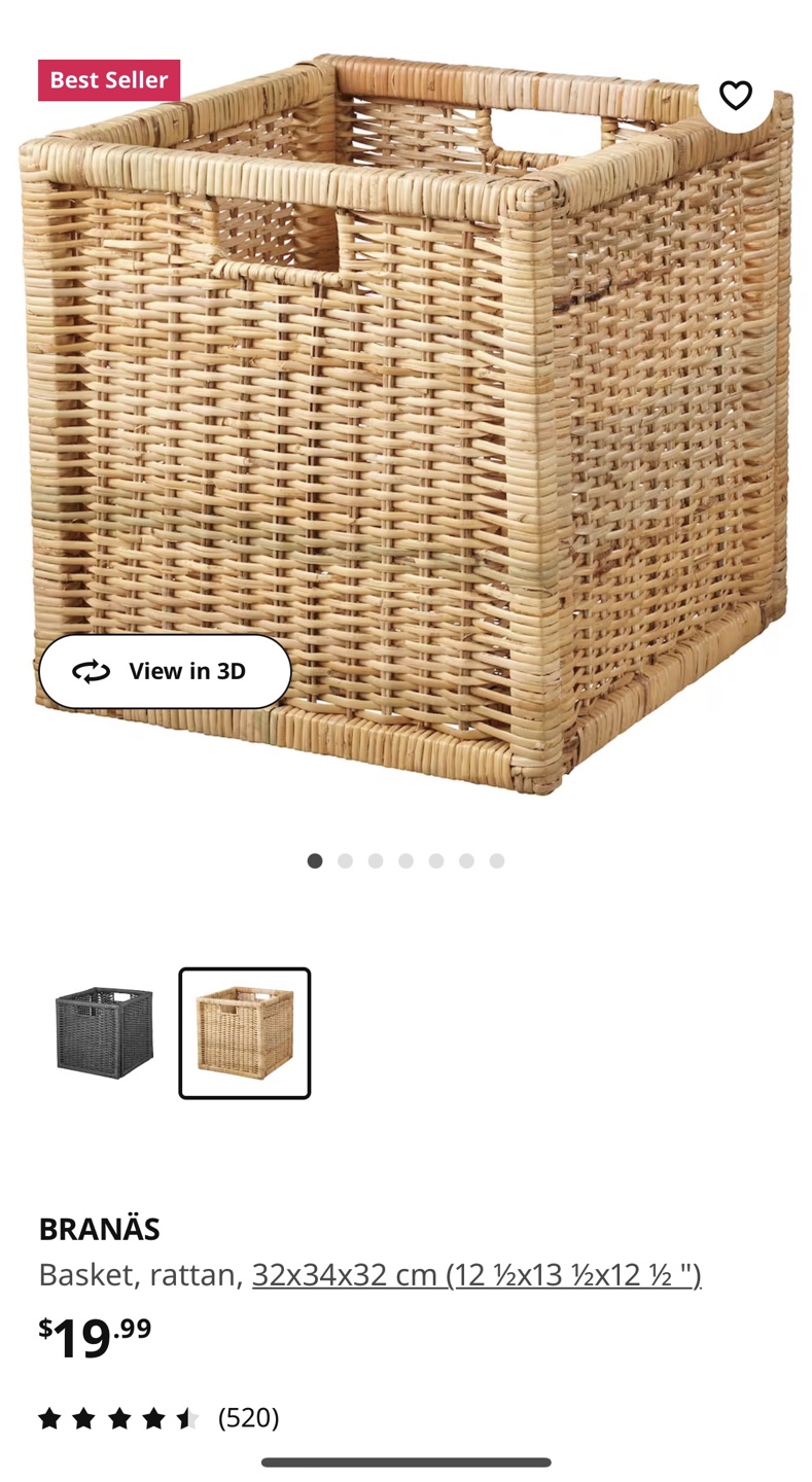 IKEA BRANÄS Rattan Storage Baskets (Set of 2) - photo 5