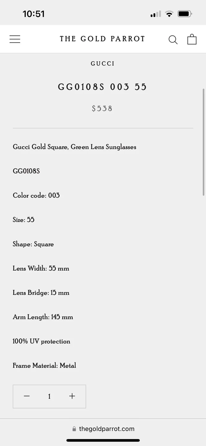 Gucci aviator sunglasses image indicator(4)