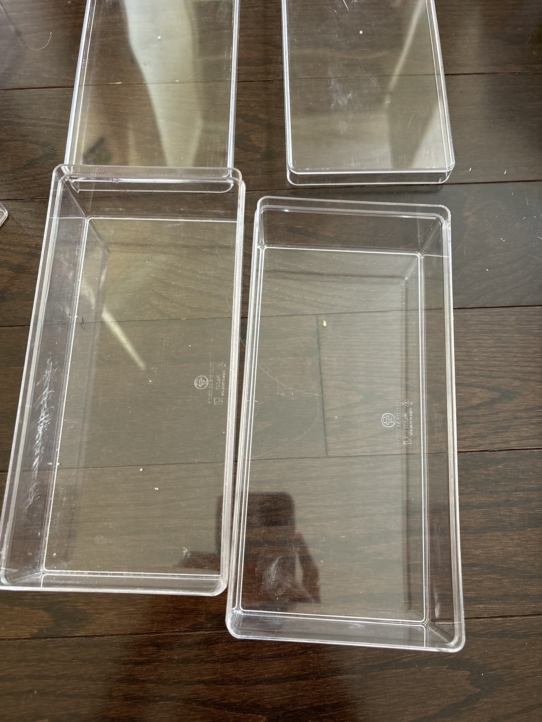 Set of 4 Clear Plastic Storage Boxes - photo 3