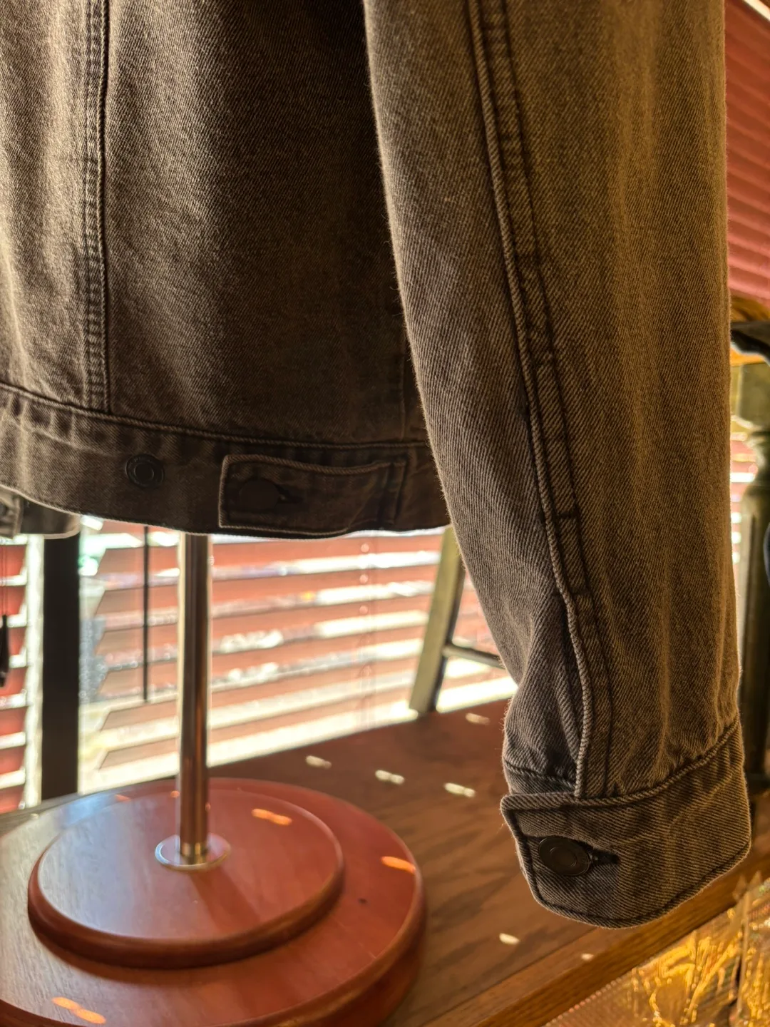 Men's Black Denim Jacket image indicator(6)