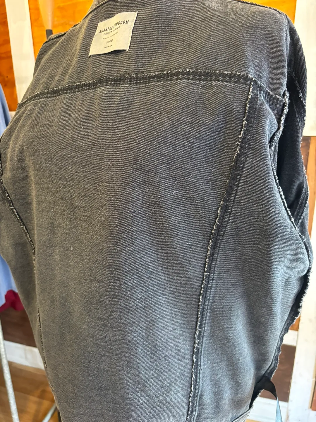 Men's Black Denim Jacket image indicator(9)