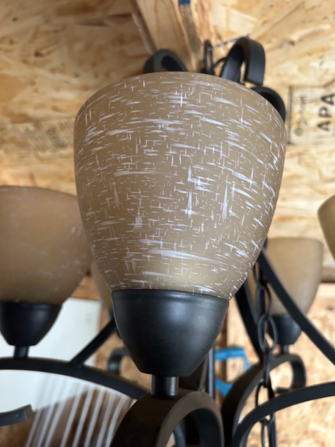 Black Chandelier with 4 Light Bulbs - photo 3