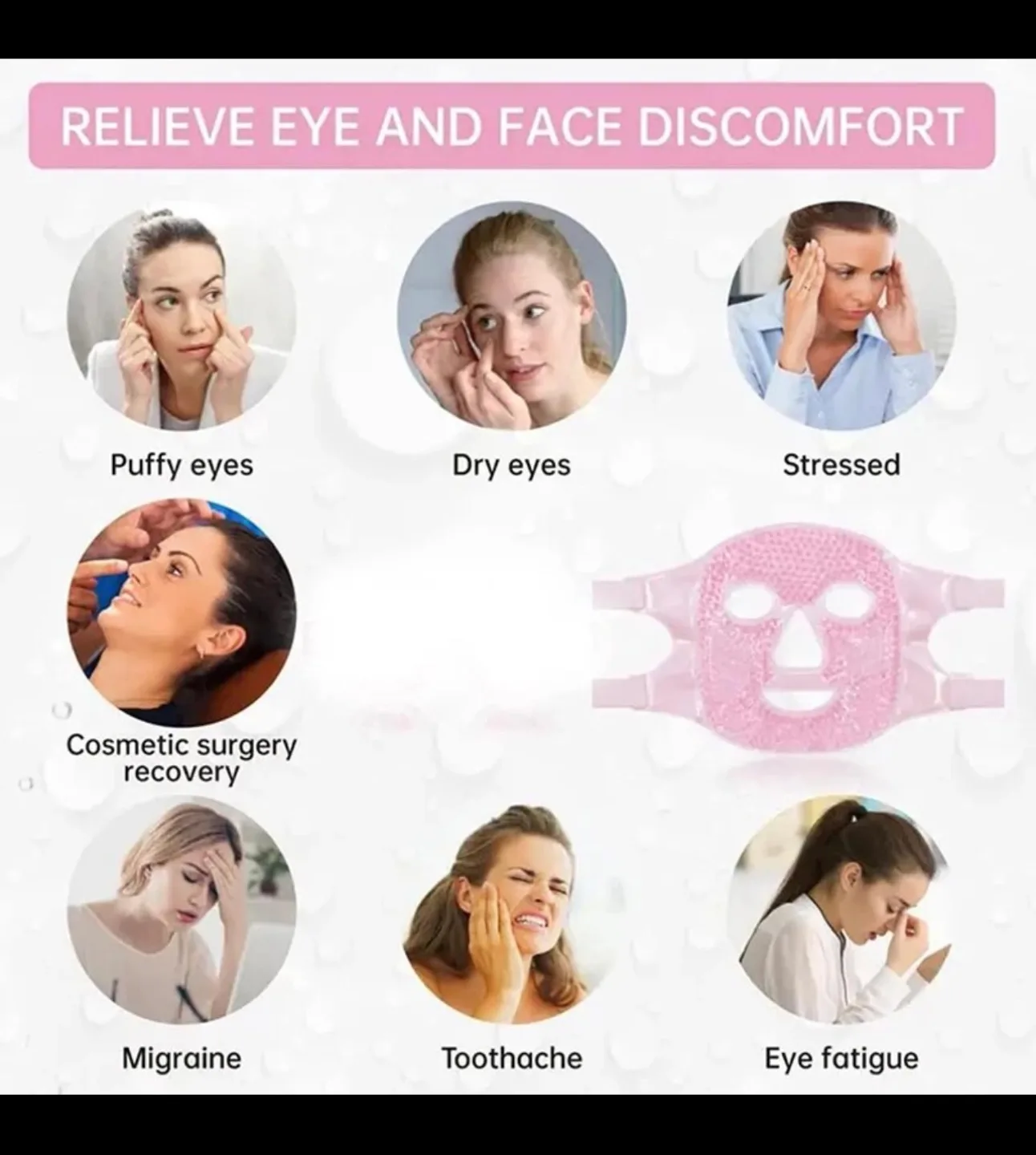 Cold Therapy Mask & 18 Pcs All-In-One Makeup Sponge Set image indicator(4)