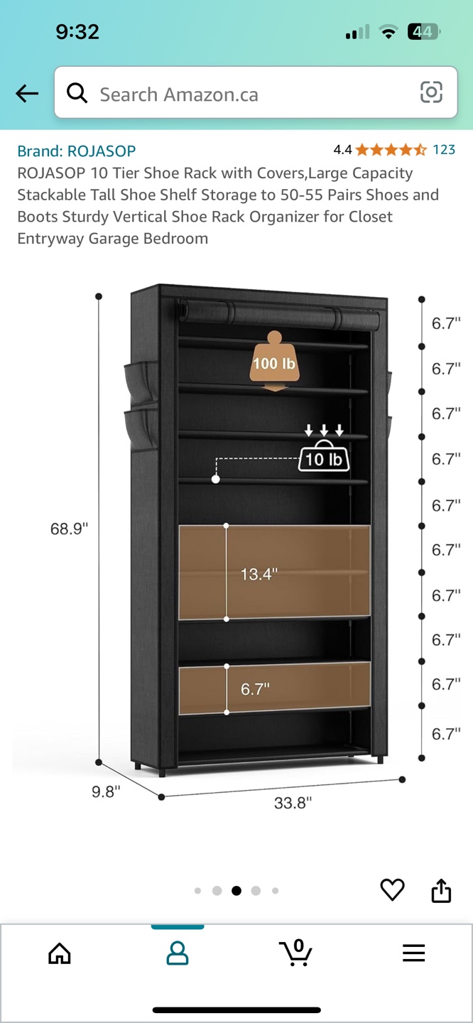 Multi-Tier Shoe Rack with Covers - photo 4