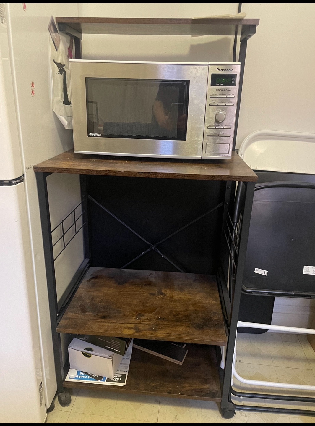 Microwave Cart with 3 Shelves