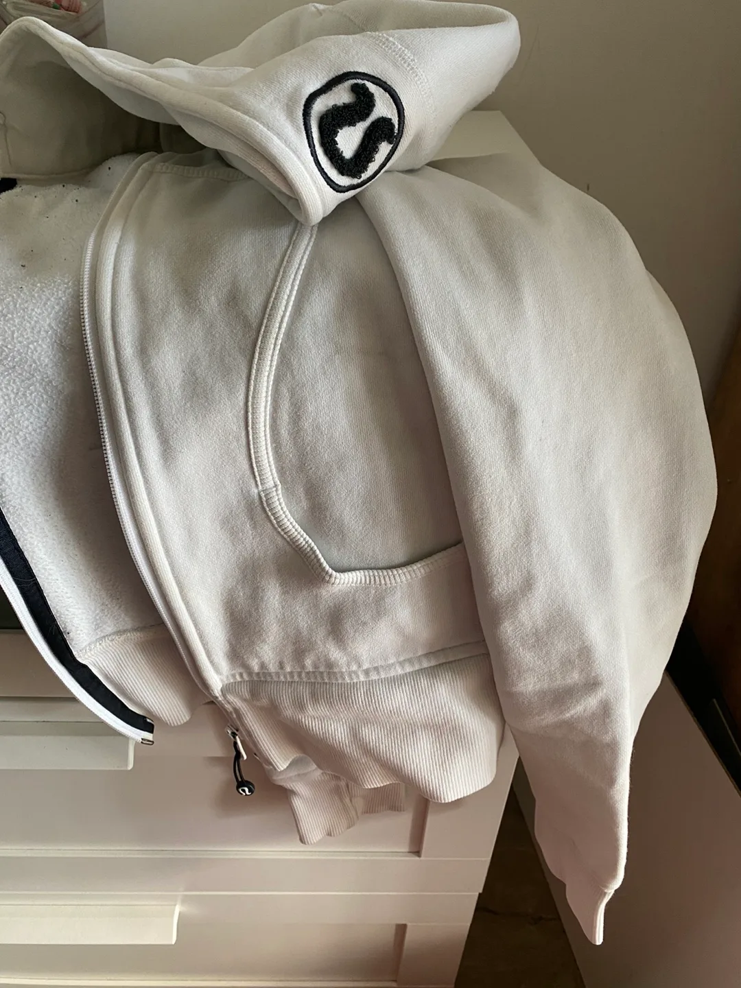 Lululemon White Zip Up Hoodie image indicator(2)