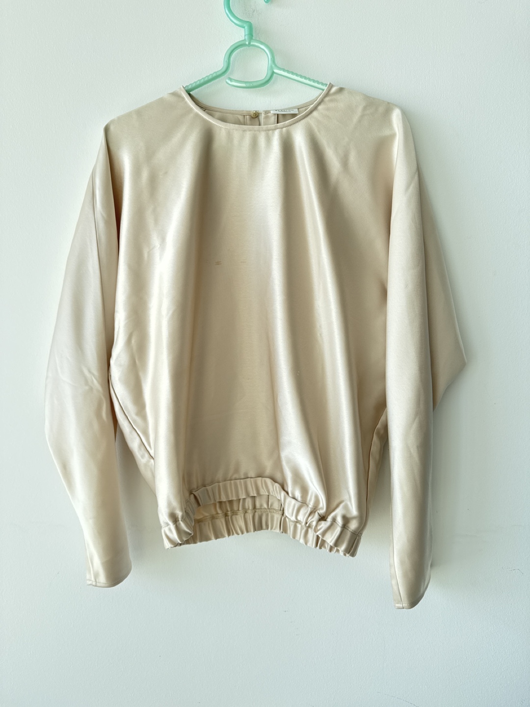 Babaton Champagne Satin Blouse